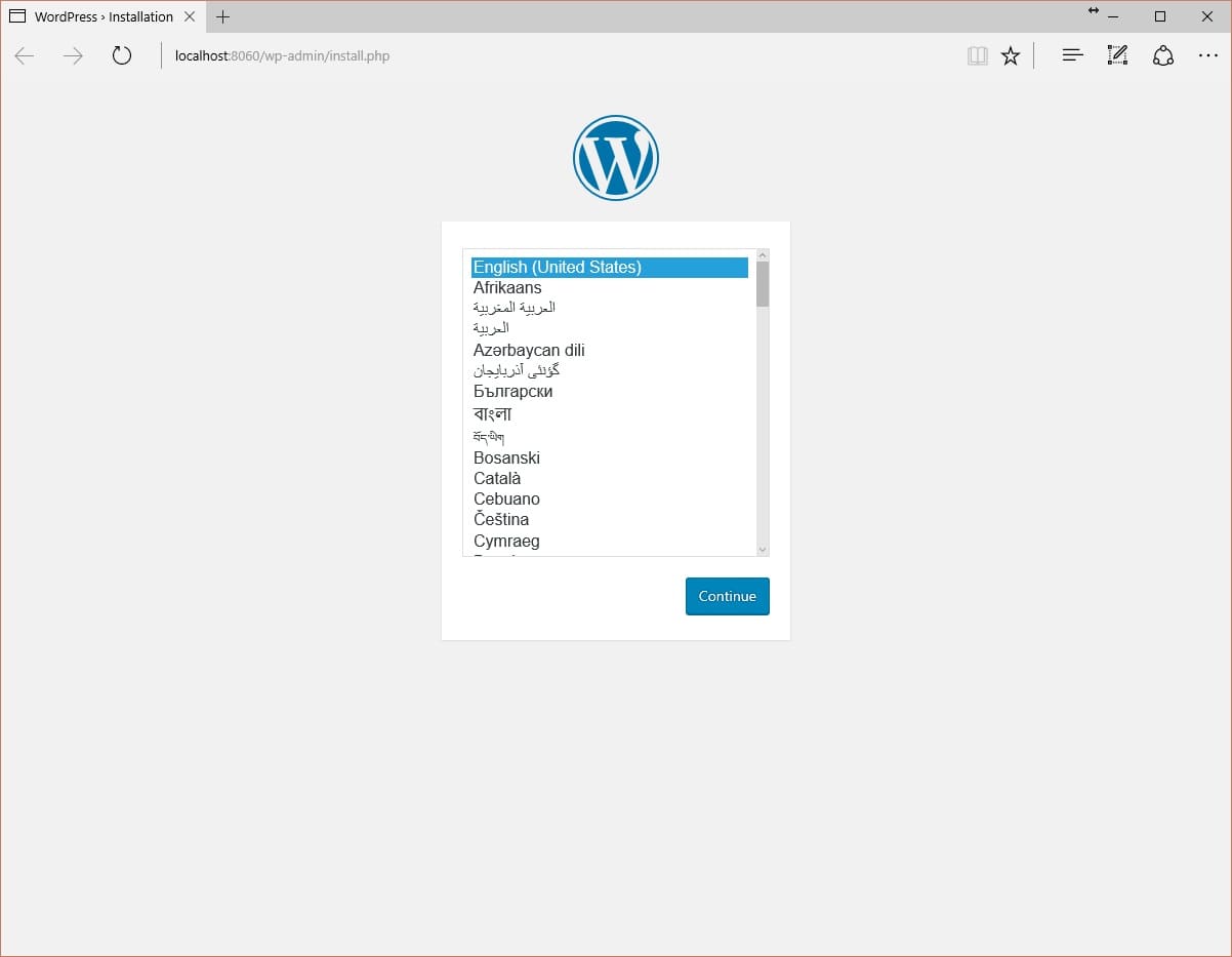 Démarrage WordPress