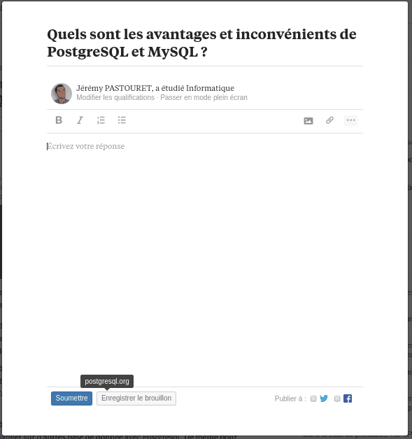 Réponse Quora