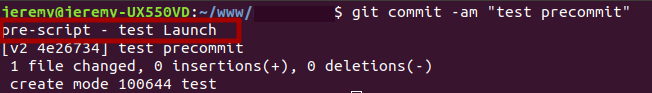 Commit en utilisant un pre-commit sous Git