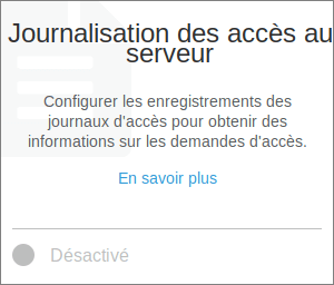 Journalisation des accès Serveur S3