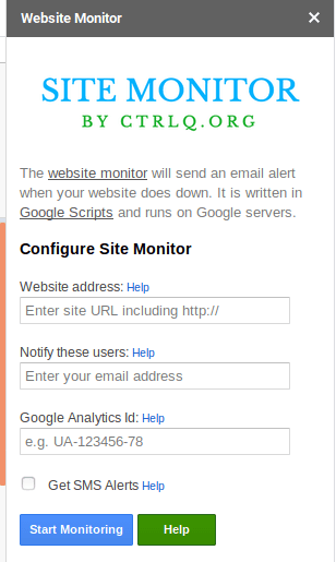 Panneau de configuration CTRLQ.org