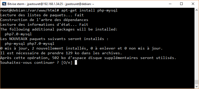 Installation connecteur PHP-MySql