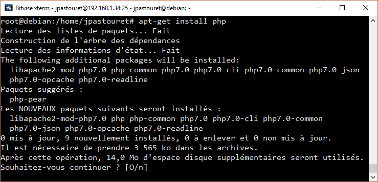 Installation de PHP 7.0