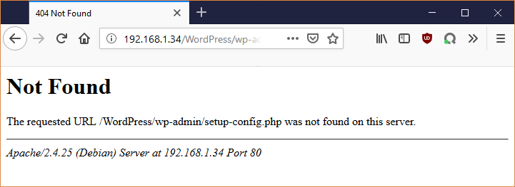 Page Apache2 rafraîchi - erreur 404