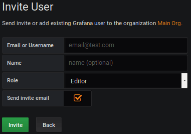 Grafana - Créer un utilisateur