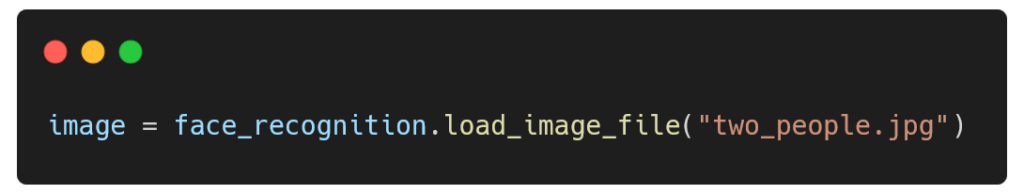 Modification du code pour utiliser vos propres photos - trait du visage
